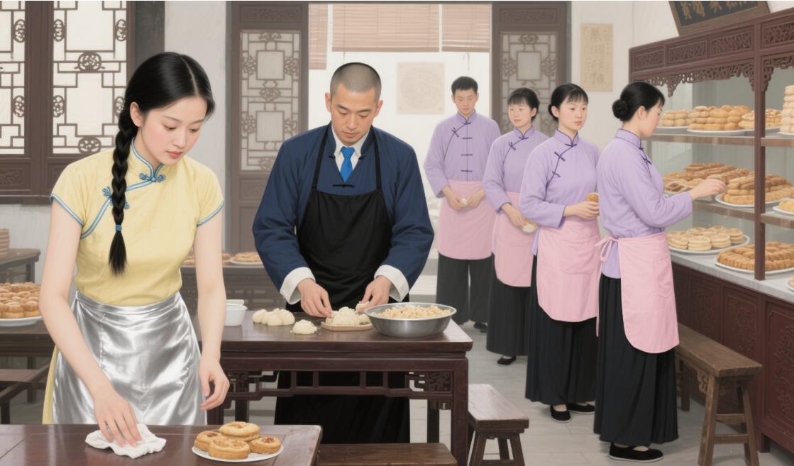 中式点心门店服装